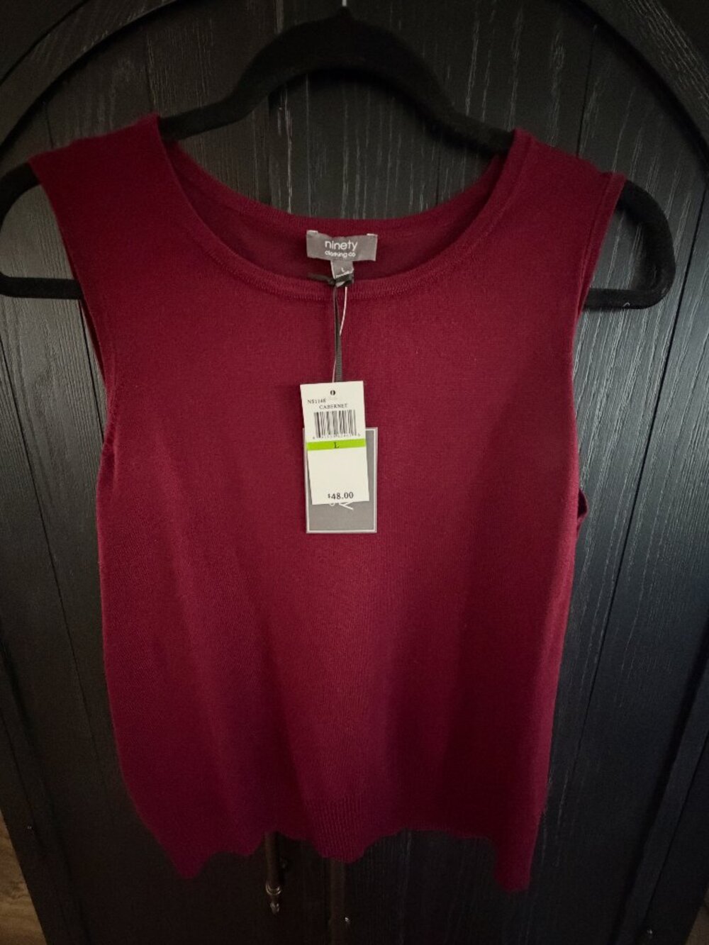 Sleeveless Cabernet Knit Top